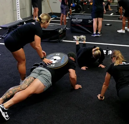 Students in a practical Fitness Instructor Course